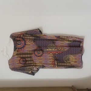 Hail3y:23 Crewneck top short bell sleeve tunic patterned NWOT